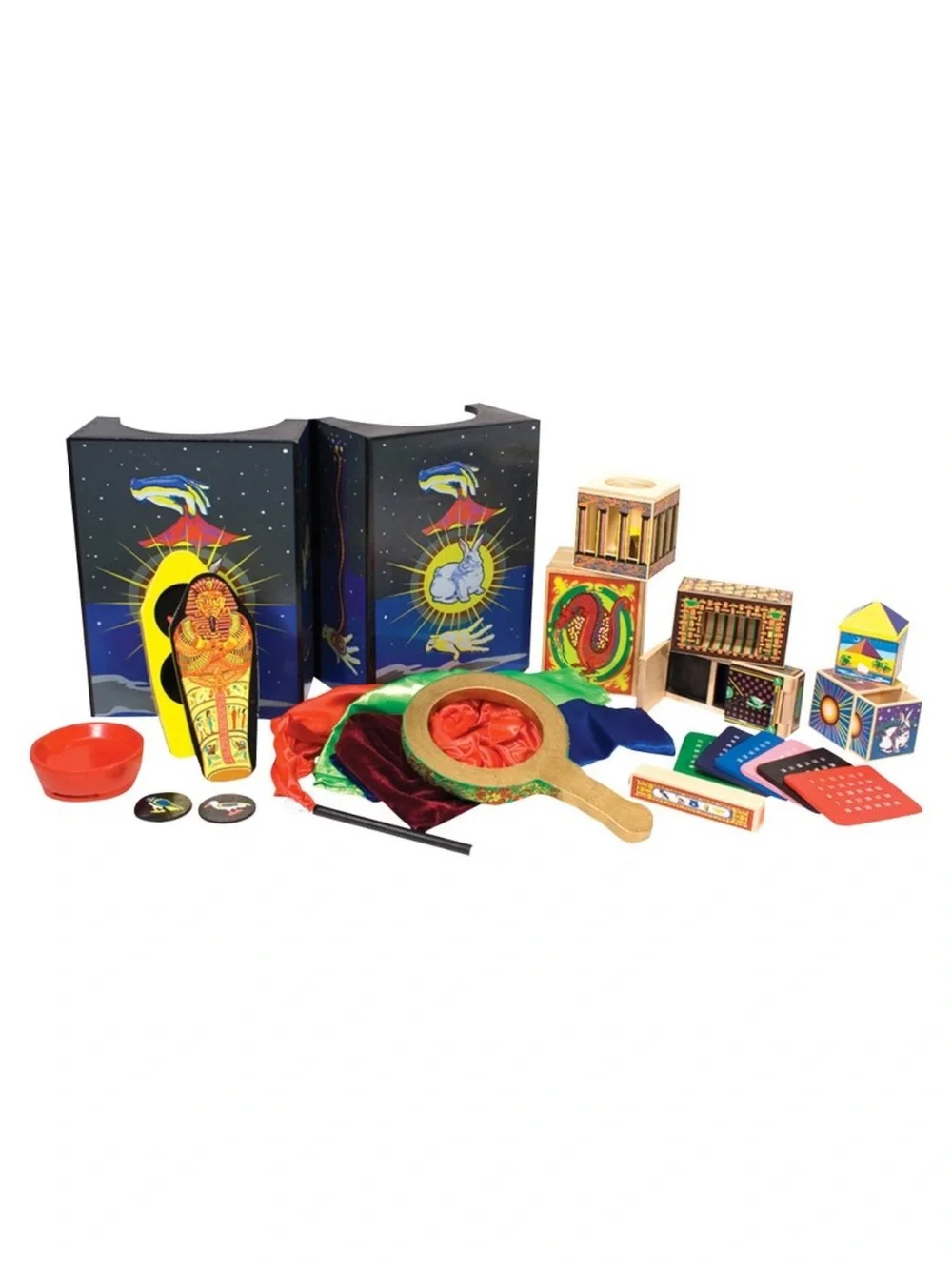 Melissa & Doug Deluxe Wooden Magic Set 52 Pieces – 10 Classic Tricks – NEW
